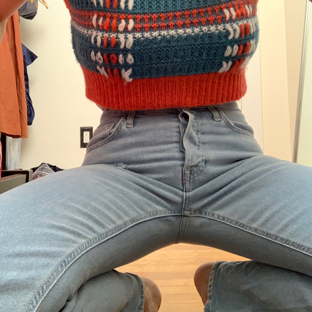 Forever 21 flare bell bottoms distressed jeans NWOT